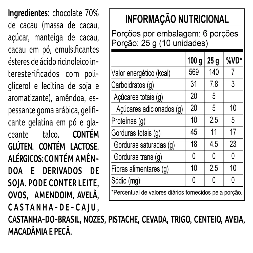 Drageado Bendito Cacao de Amêndoa 150g - foto 2