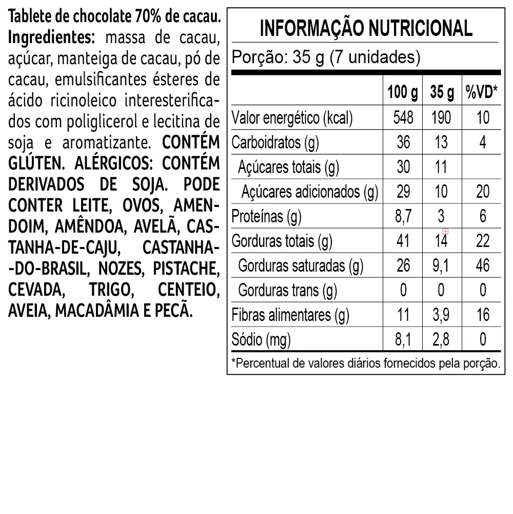 Caixa de Tabletes de Chocolate Intensidade 150g - foto 3