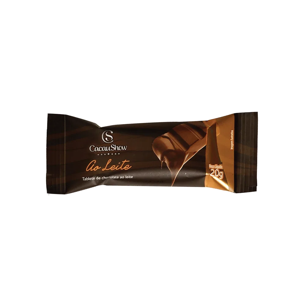 Tablete de Chocolate ao Leite 20g - foto 1