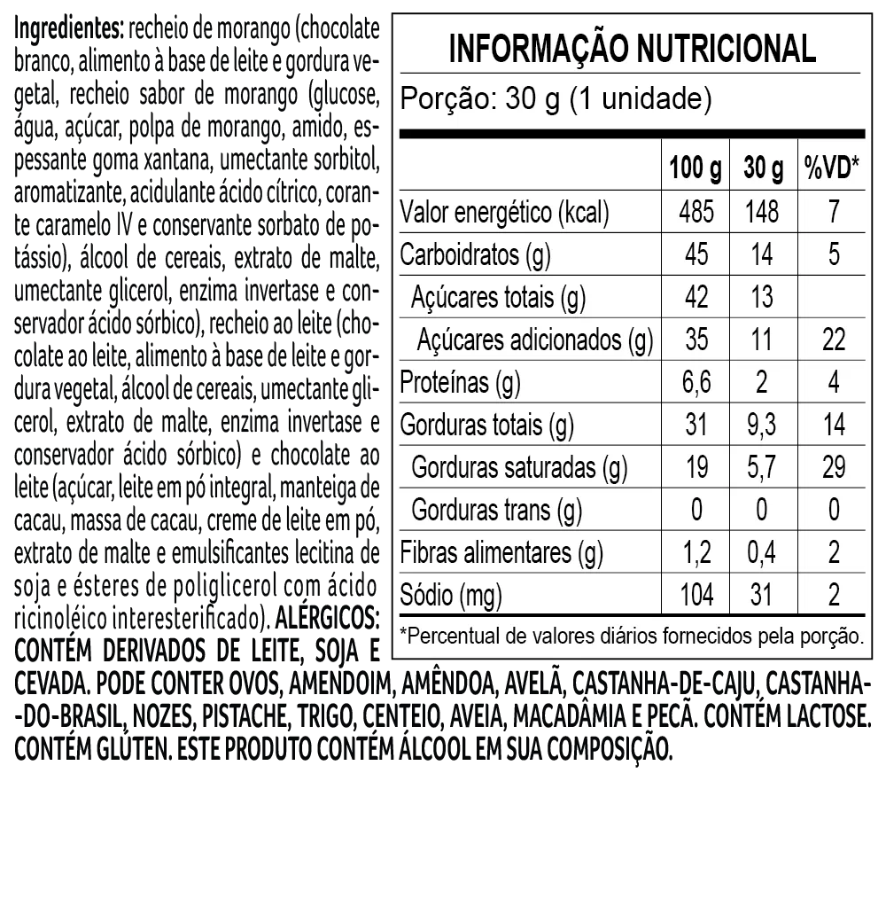 Trufa ao Leite de Morango 30g - foto 2