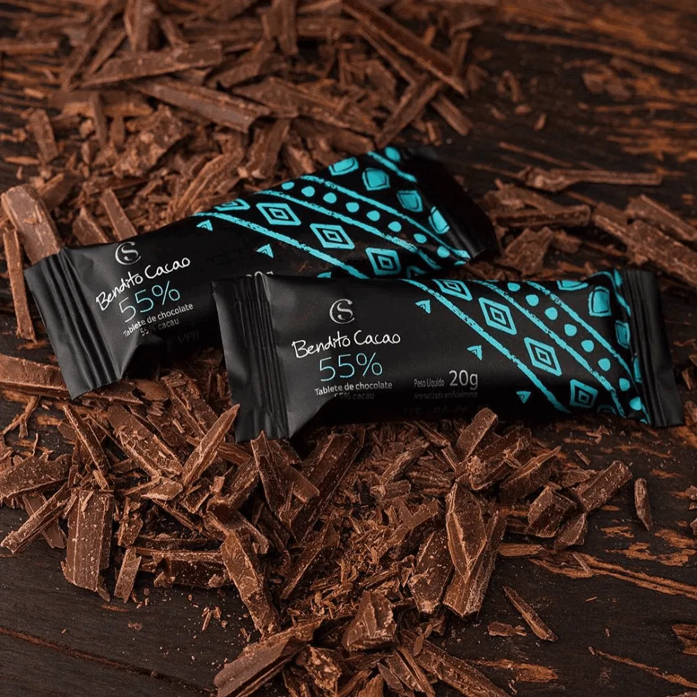 Tablete Bendito Cacao de Chocolate 55% Cacau 20g - foto 2