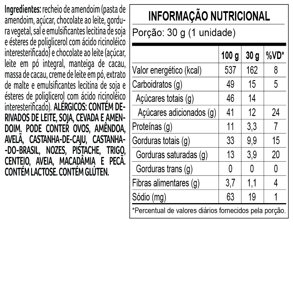 Trufa ao Leite de Paçoca 30g - foto 2