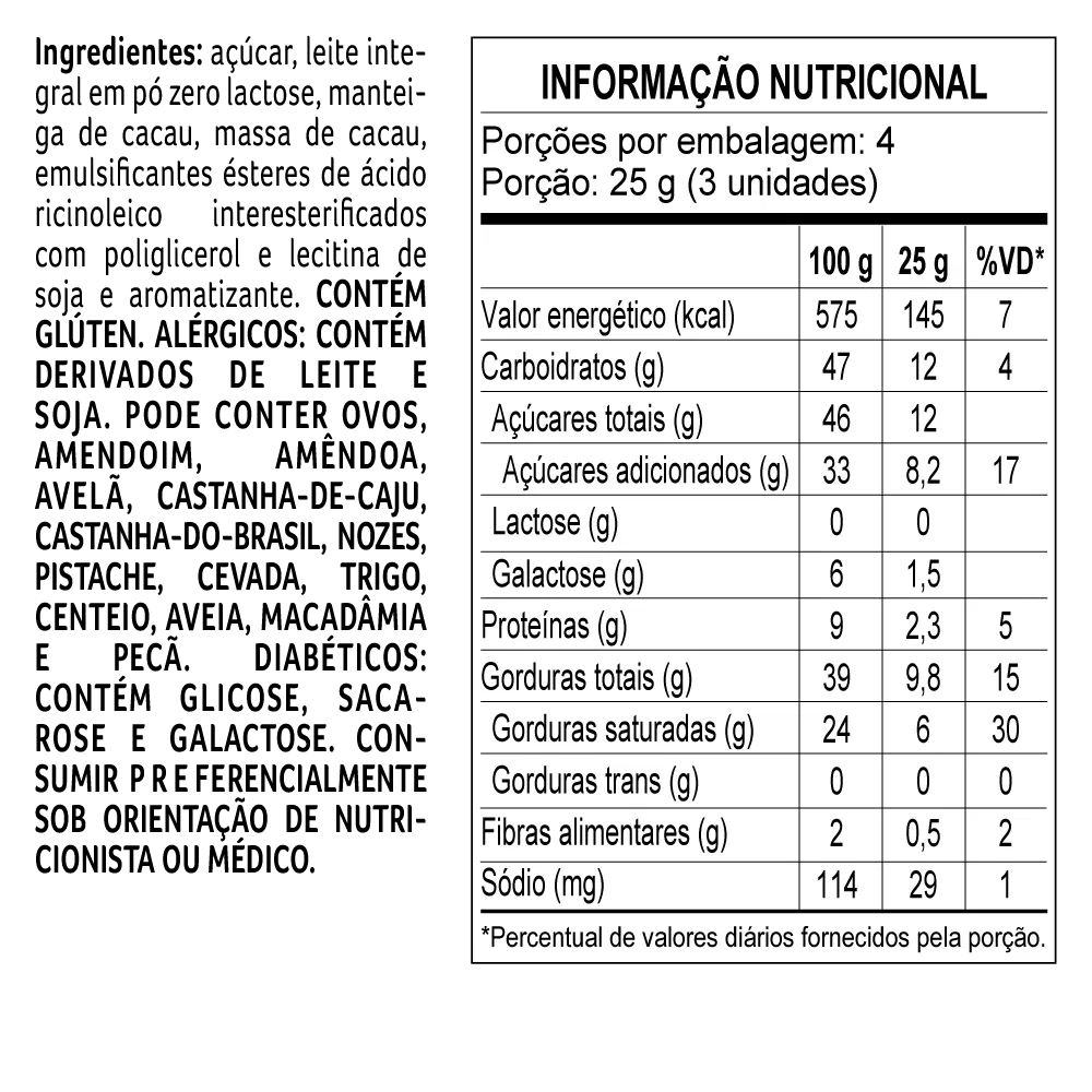 Tablete laCreme de Chocolate Zero Lactose 100g - foto 2