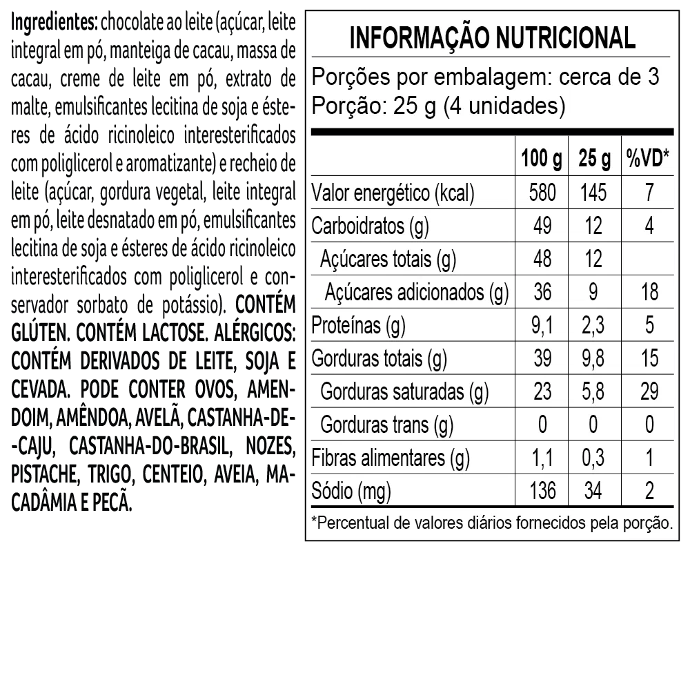 Tablete Miau de Chocolate ao Leite Recheado 70g - foto 2