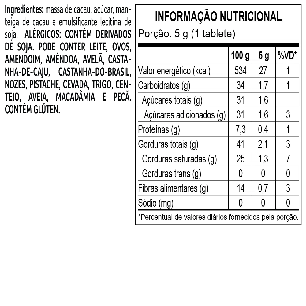 Tablete Dedo de Deus 67% Cacau 5g - foto 2