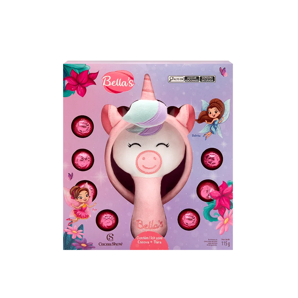 Kit Bella’s Escova e Tiara com Bombons 115g - foto 1