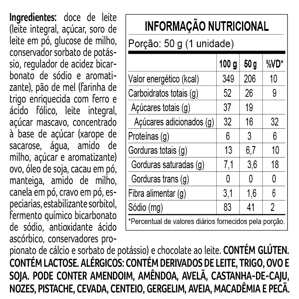 Pão de Mel de Doce de Leite 50g - foto 3
