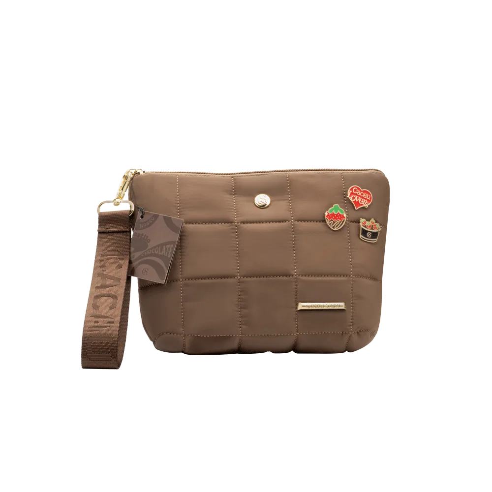Necessaire Puffer Marrom Cacau Show - foto 2